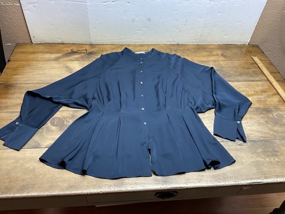 Mm LaFleur Silk Sontag Dolman Sleeve in River Size XL